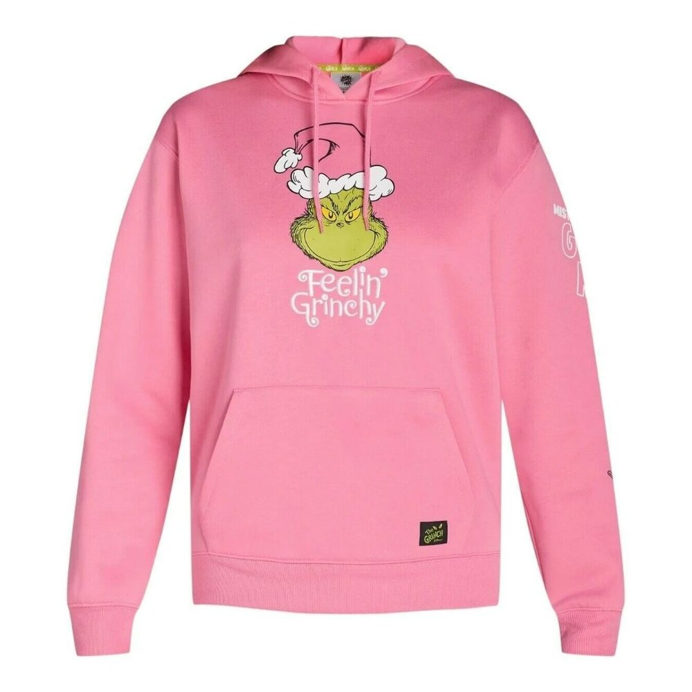 The Grinch Christmas Hoodie Large 12-14 Pink